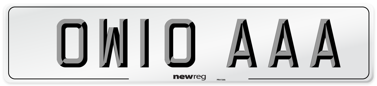 OW10 AAA Number Plate from New Reg